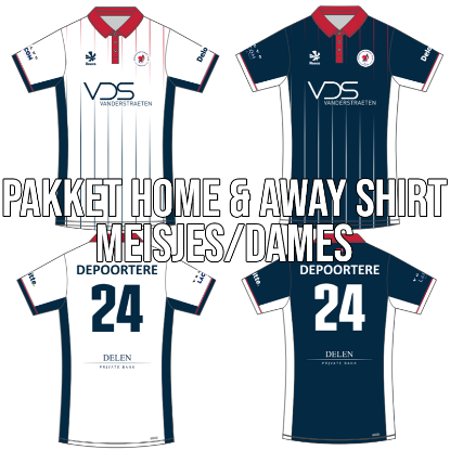 Afbeeldingen van PAKKET HOME & AWAY SHIRTS MEISJES/DAMES